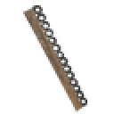 Verzierter Zimmerholzbalken 67°